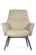 Конференц-кресло Riva Design Batisto ST C2018 светло-бежевая кожа - 1