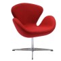 Дизайнерское кресло SWAN CHAIR красный кашемир