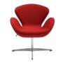 Дизайнерское кресло SWAN CHAIR красный кашемир - 1