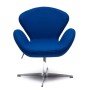 Дизайнерское кресло SWAN CHAIR синий кашемир - 1