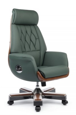 Кресло для руководителя Riva Design Byron YS1505A зелёная кожа