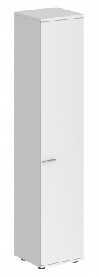 Шкаф высокий 400х400х1955, задняя стенка HDF, правый / корпус белый, фасад белый